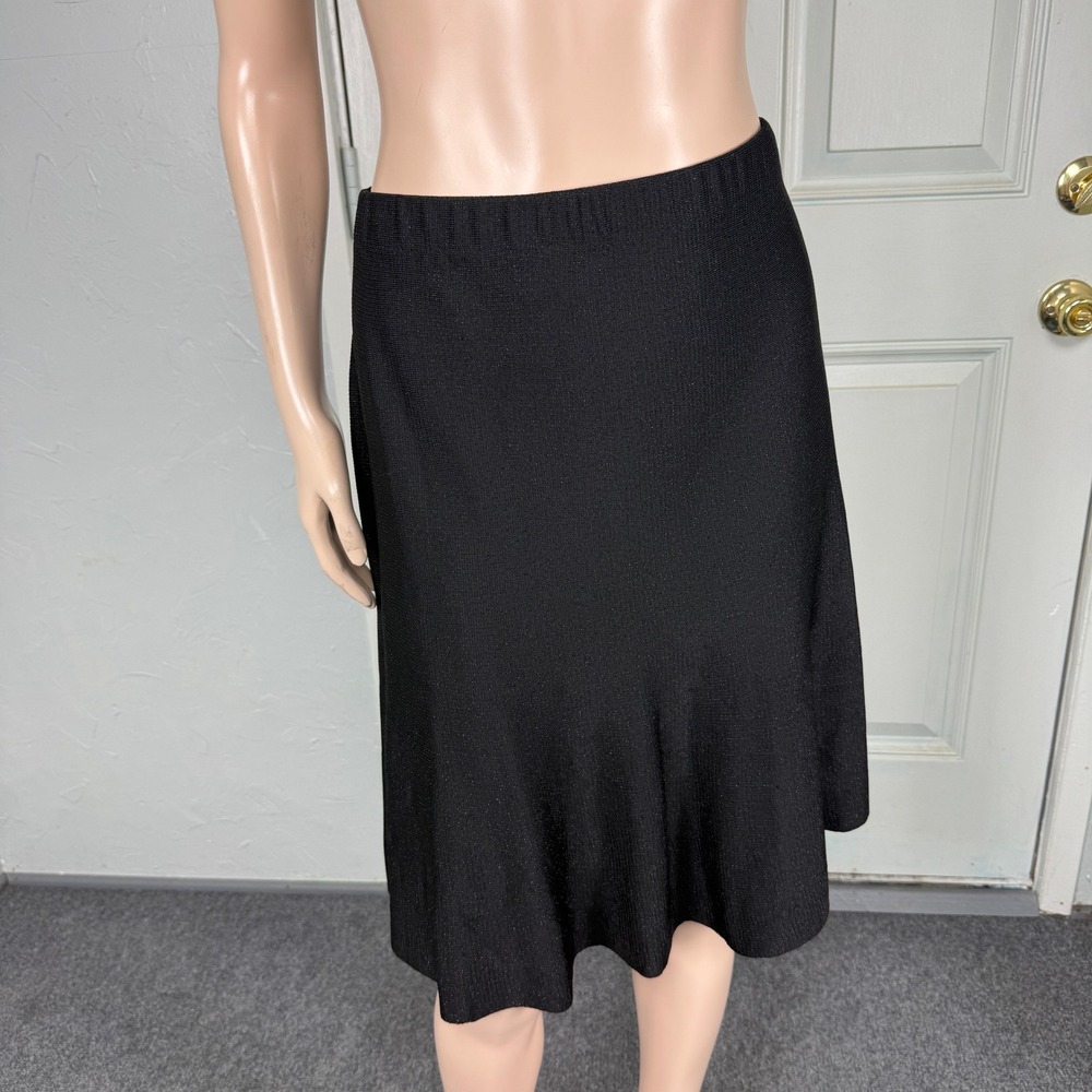 ST. JOHN Women's Skirt 14 A-line Stretch Career Evening Santana knit Sparkle A2